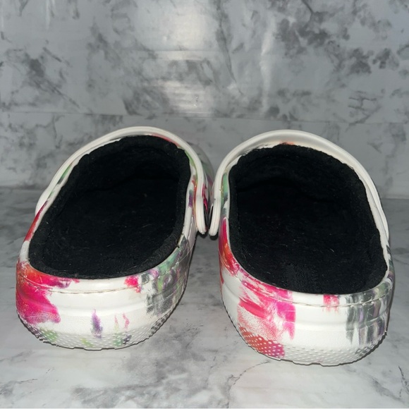 Crocs Womens 9 Mens 7 Lined Comfort Clogs Multi-Color Tie Dye Slip On 206341 - Picture 3 of 6